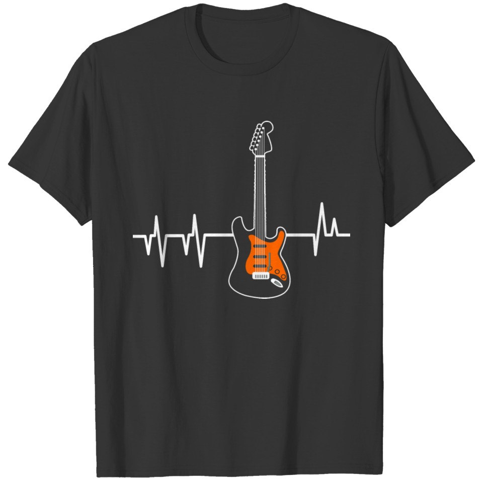 Ekg Heartbeat Guitarist Guitar Musician Music Guit T-shirt