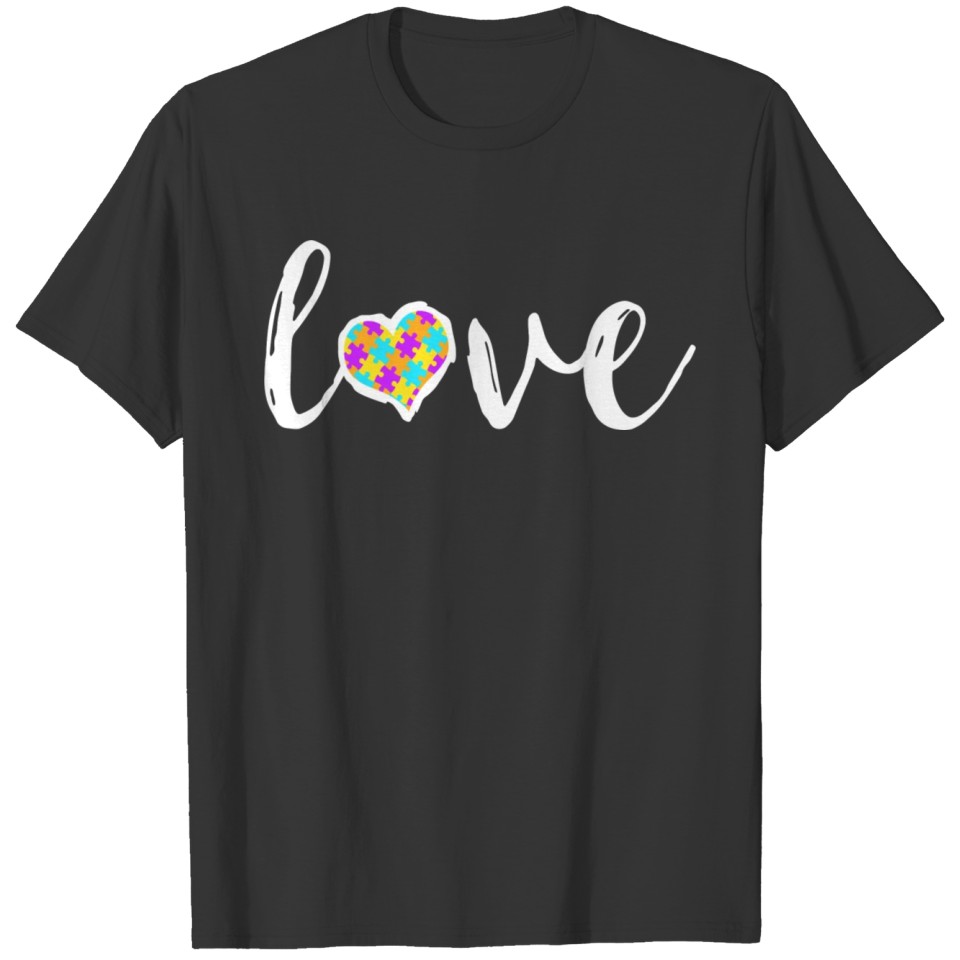Love Puzzle Piece Autism Awareness For Women T-shirt