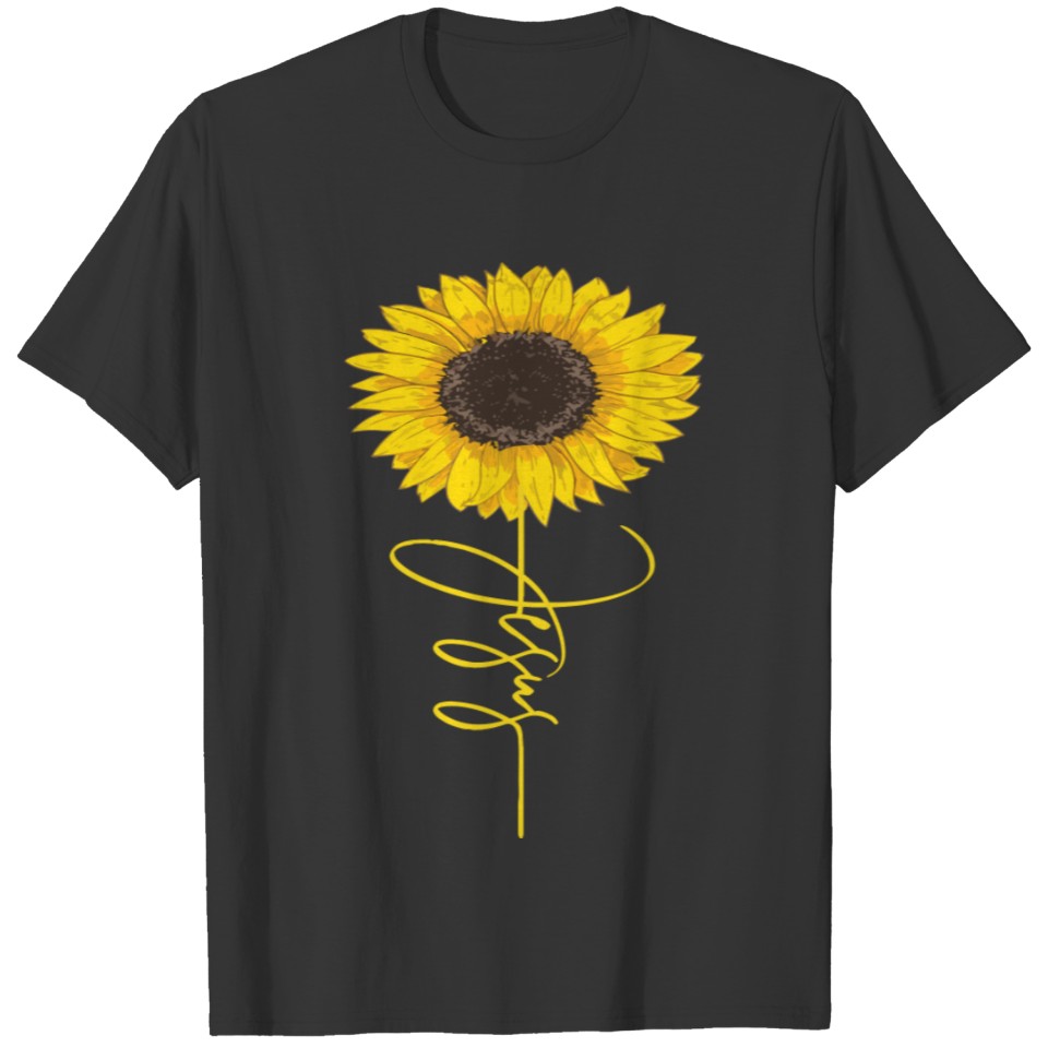 Cute Jesus Sunflower Christian Gifts For Women T Shirts