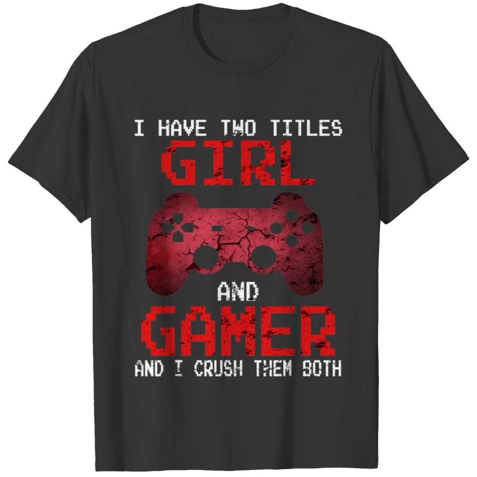 Funny Gamer Girl Vintage Video Games Gift For Teen T Shirts