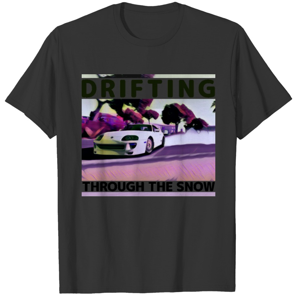 drifting through the snow white christmas car T Shirts