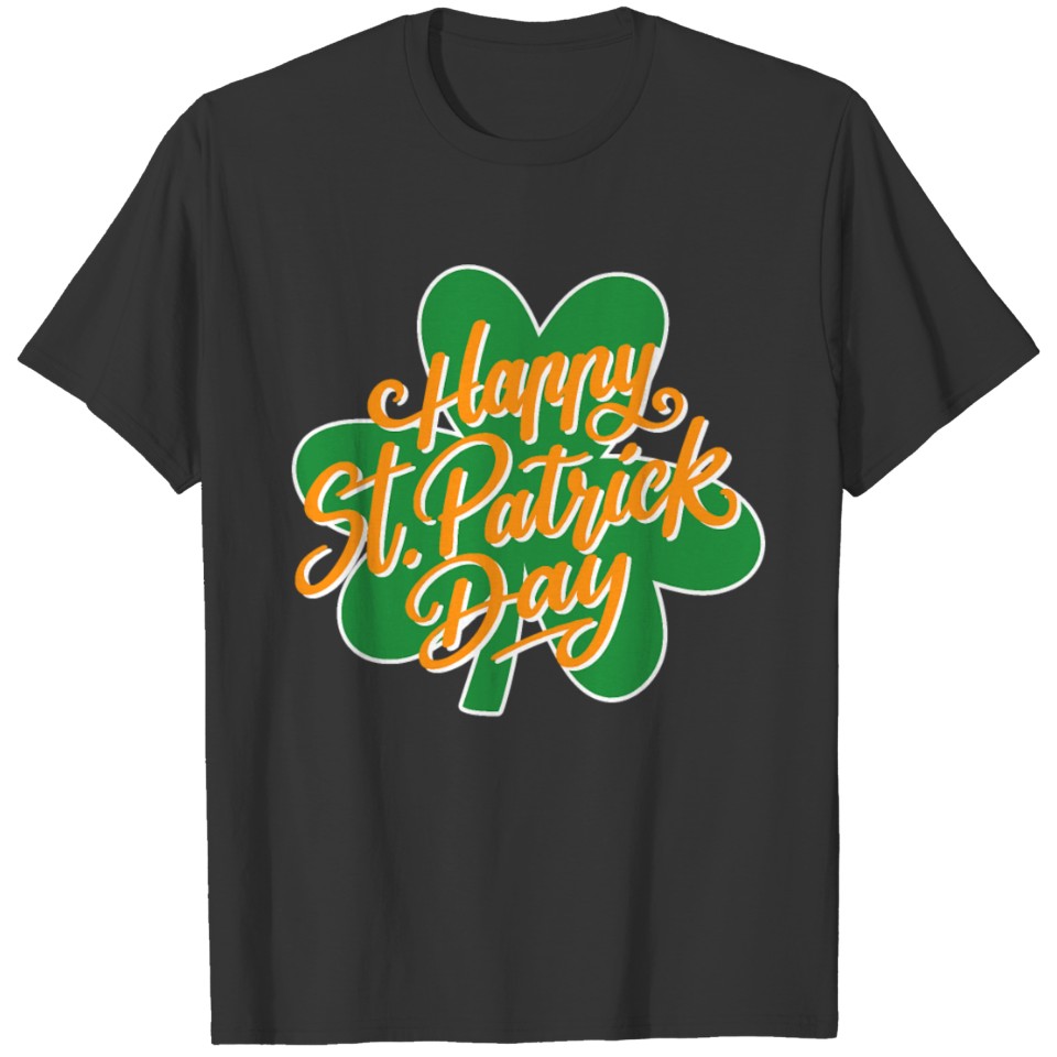 Happy St Patrick Day Clover leaves Irish Ireland S T-shirt