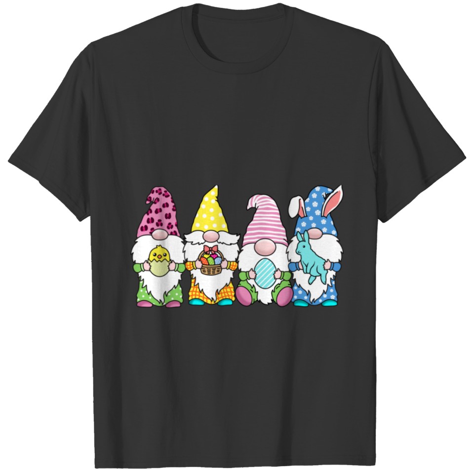 Easter Gnome Shirt Egg Hunting Women Spring Gnomes T-shirt