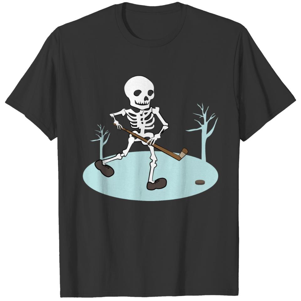 Ice Hockey Kids | Skeleton I Halloween | T-shirt