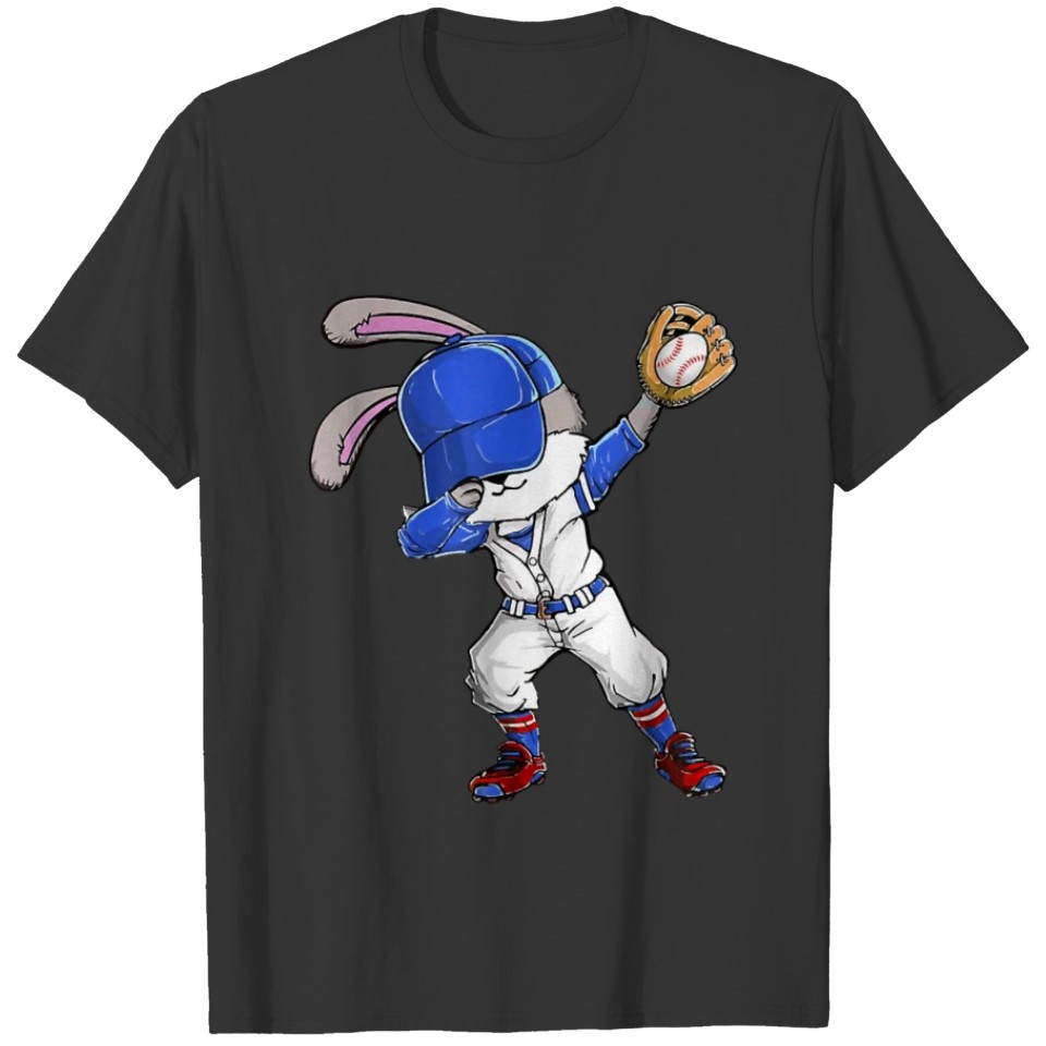 Dabbing Bunny Easter Day Baseball Catcher Happy Ea T-shirt
