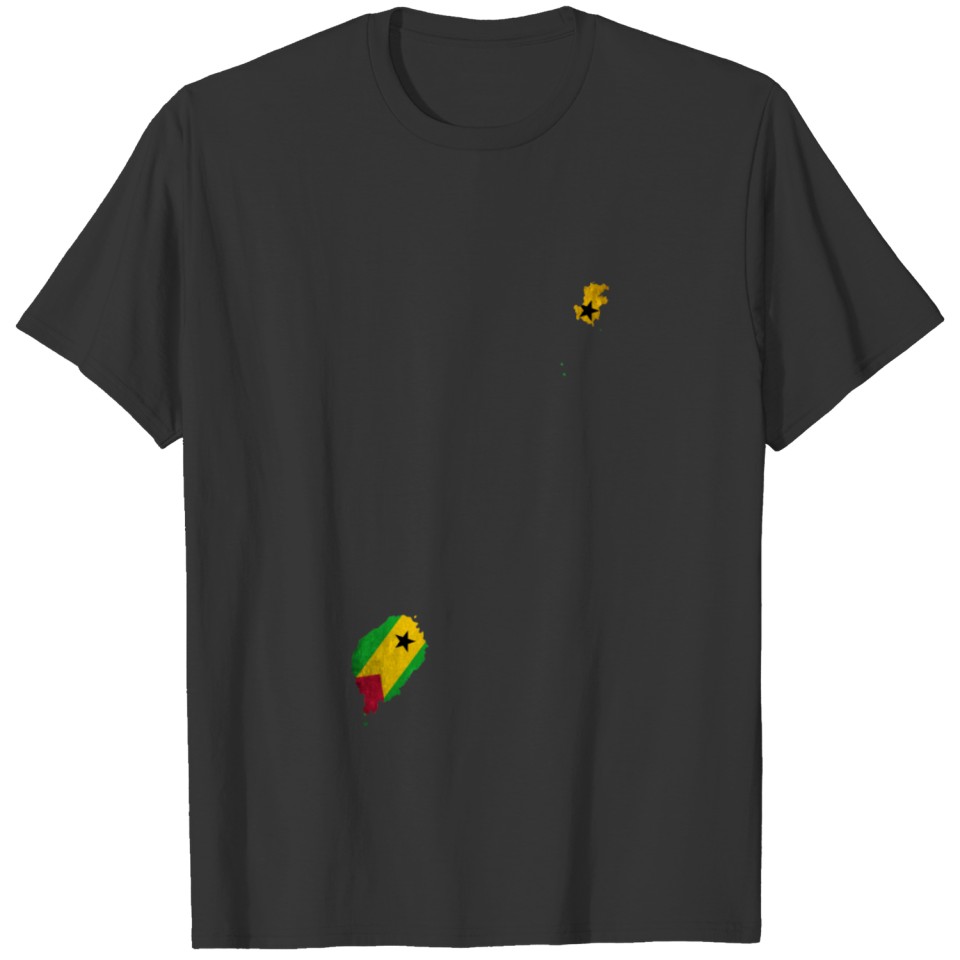 Sao Tome and Principe Map Flag T-shirt