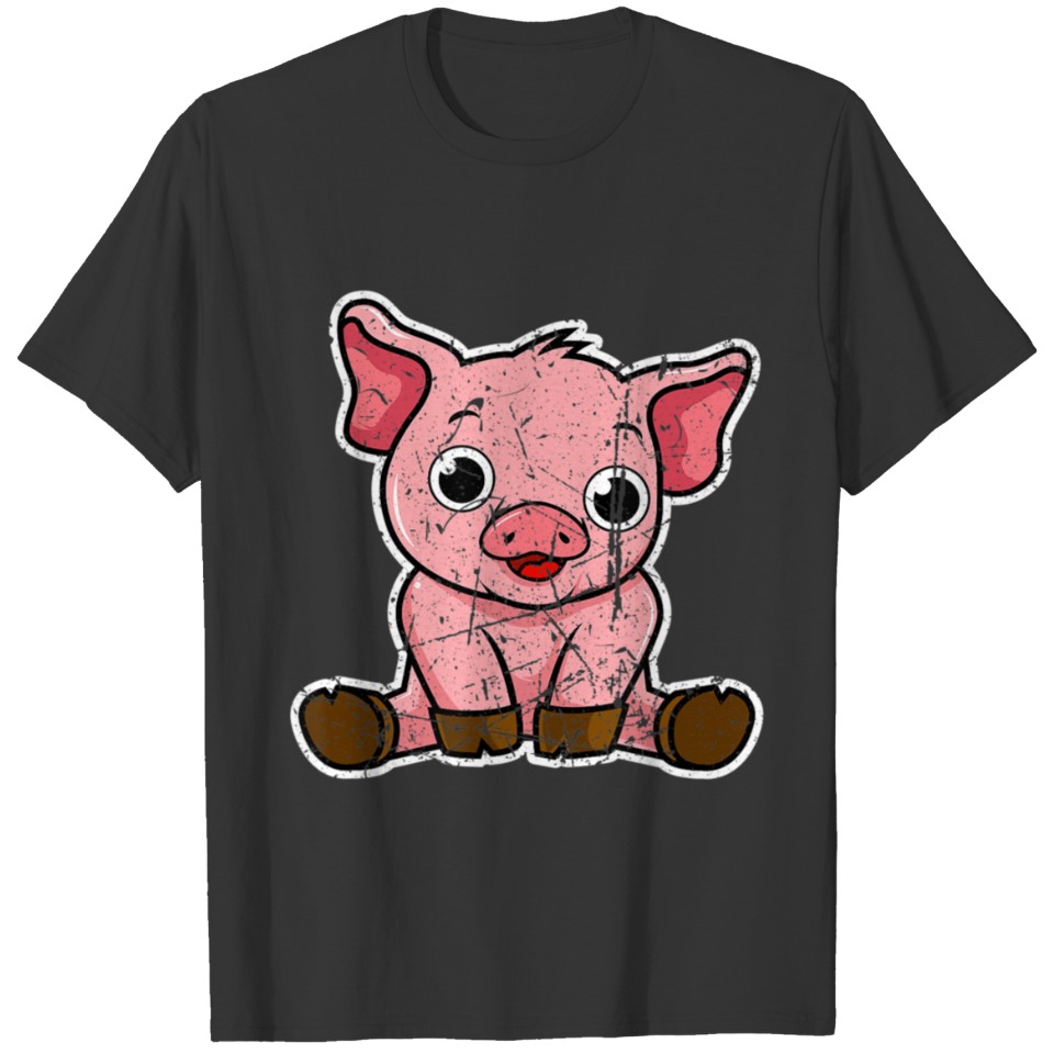 Cute Baby Piggy Funny Farmer Animal Boars Farming T Shirts