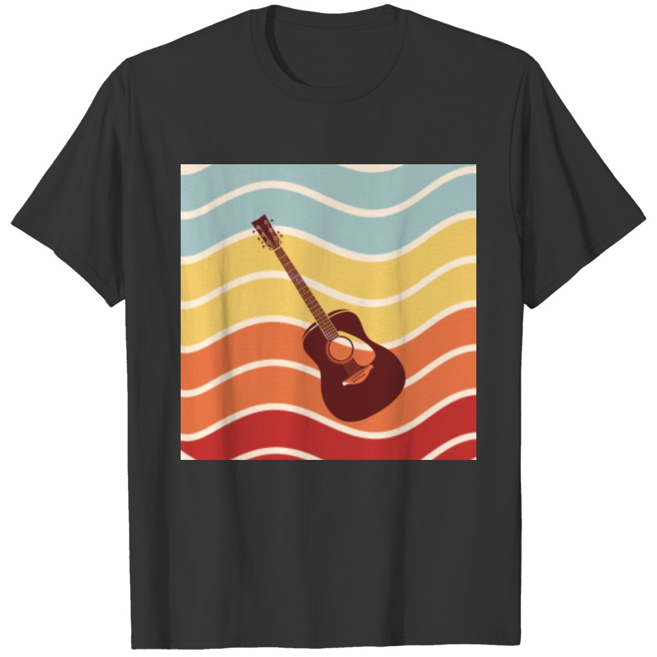 Retro Acoustic Guitar Vintage Guitarist T-shirt