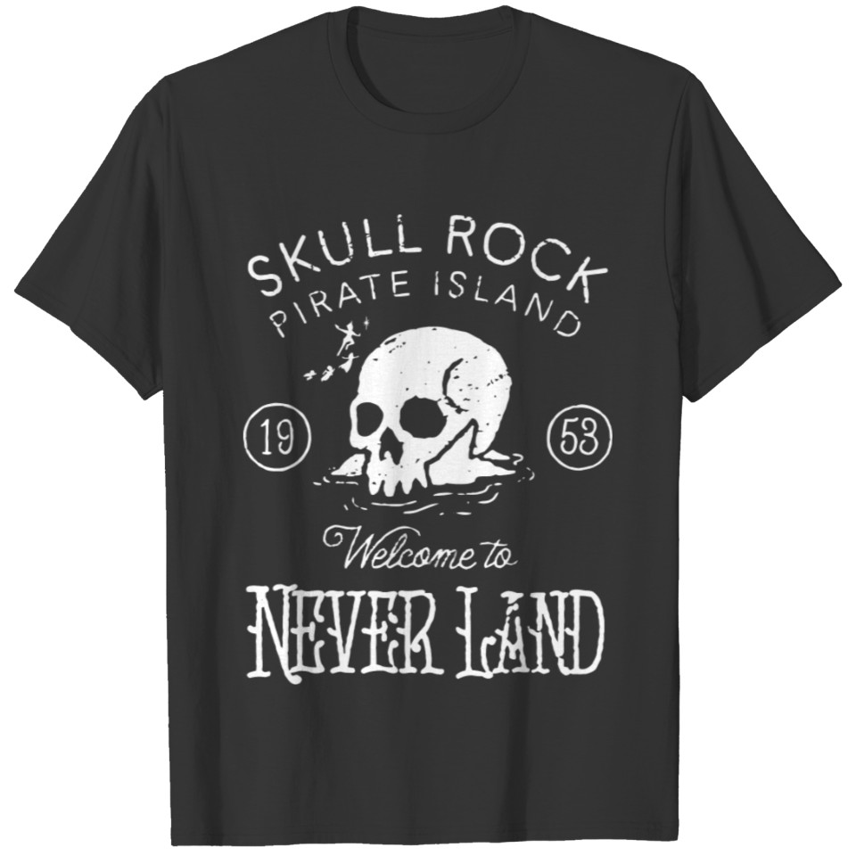 Disney Peter Pan Skull Rock Vintage Graphic T Shirts