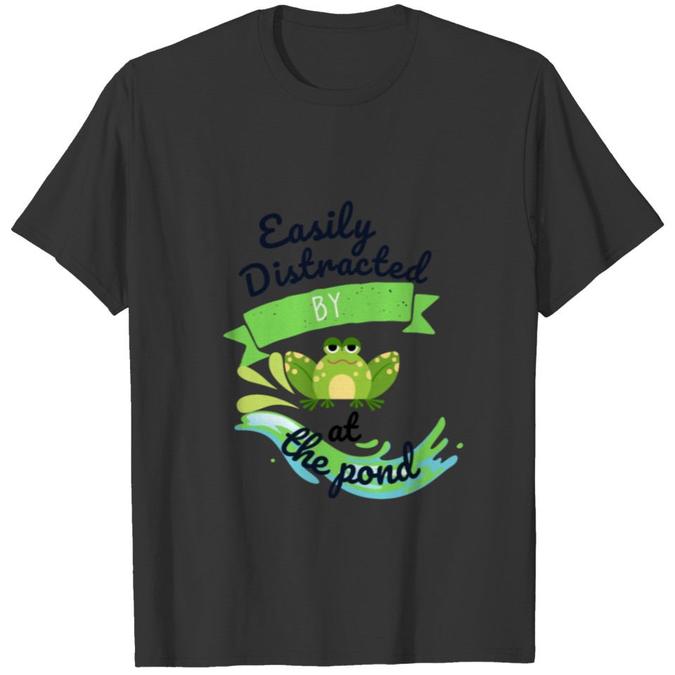 easily distracted by frogs T-shirt