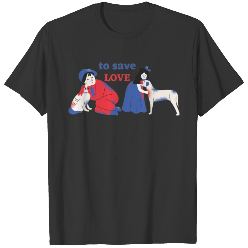 Amitié entre l'homme et le chien T-shirt