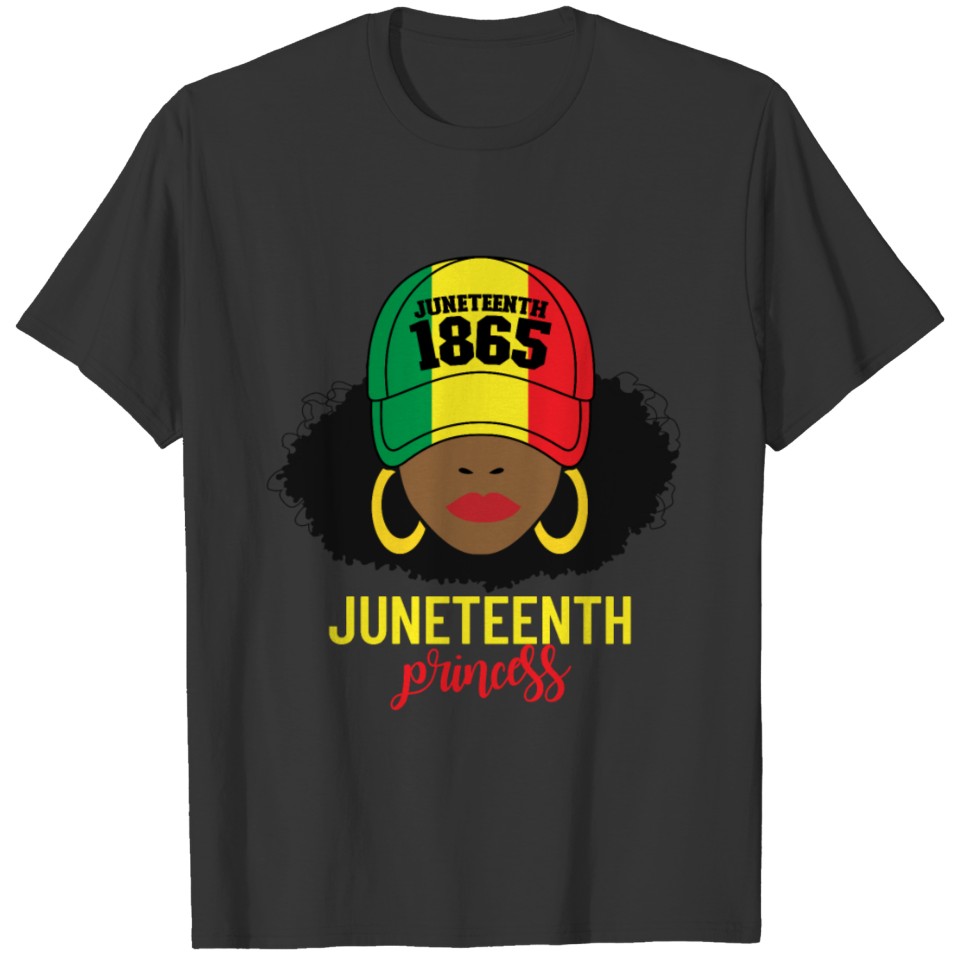 Juneteenth Black Princess For Girls Afro Women's T Shirts