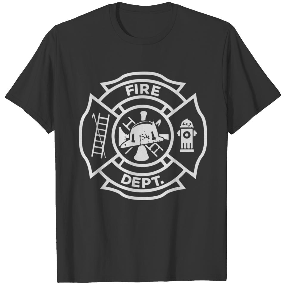 Distressed Firefighter Fire Department T-shirt