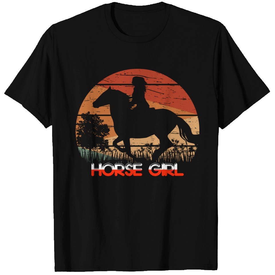 Women's Riding Style Vintage Horse Print Long Sleeve Casual Shirt