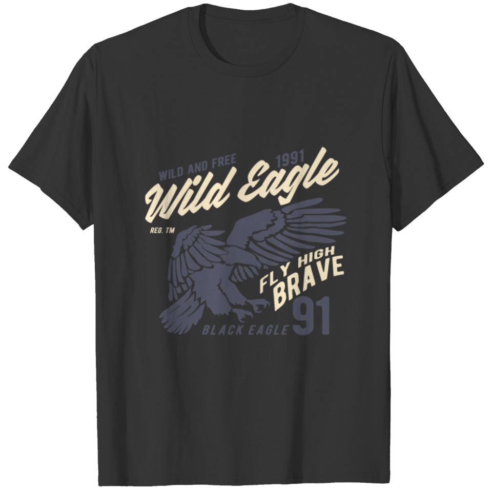 Animal Nature Mountain Wild Eagle Vintage Camping T-shirt