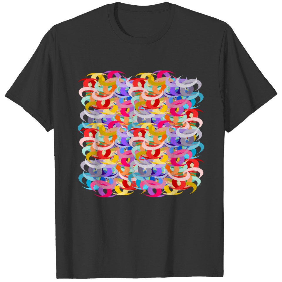 Abstract gladdening pattern T-shirt