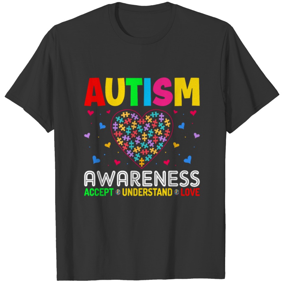 Autism Awareness - Autistic Puzzle Ribbon ASD T-shirt
