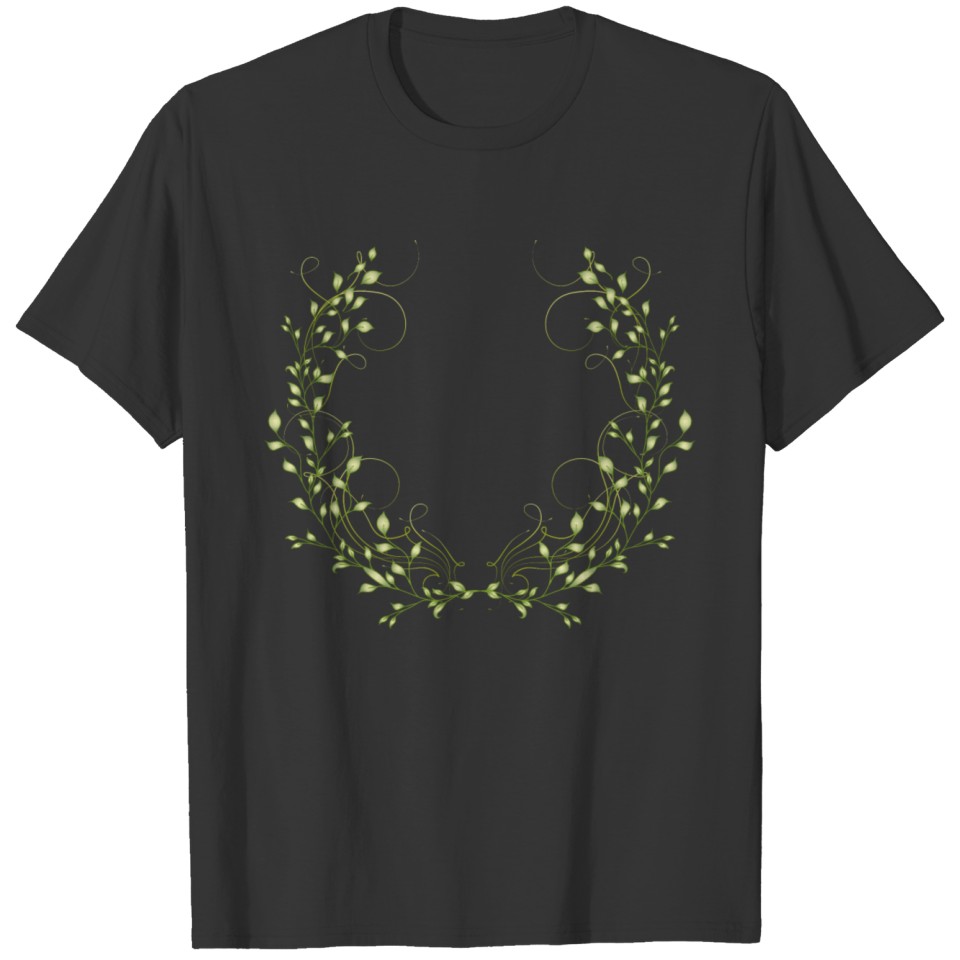 delicate bright green twigs with fine lines T-shirt