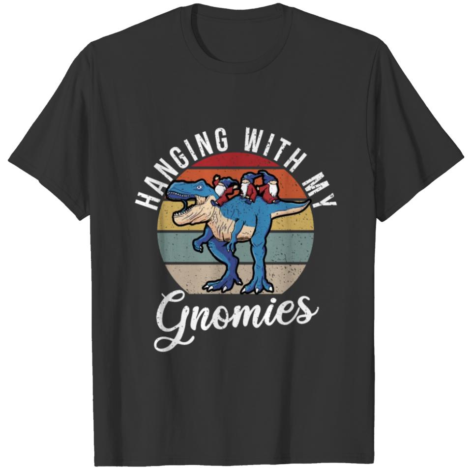Hanging with My Gnomies Funny Gnome for Christmas T-shirt