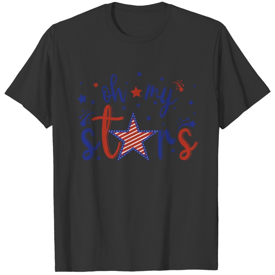 Oh My Stars Red White Blue Love T Shirts