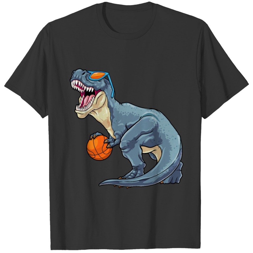 Trex Dinosaur Basketball Cute Sport Toddler Player T-shirt
