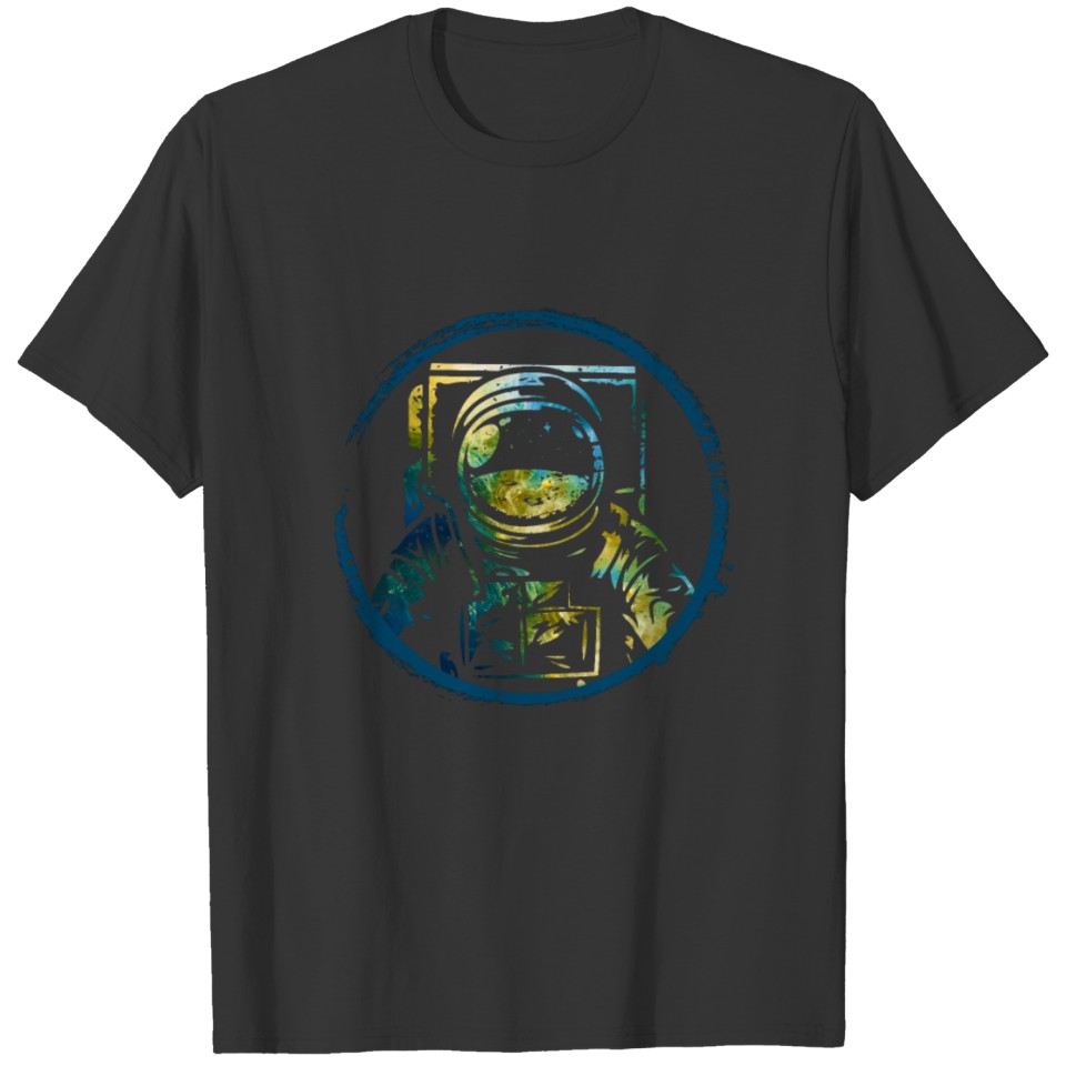 Astronaut Space Walk Earth Reflection Space Man As T-shirt