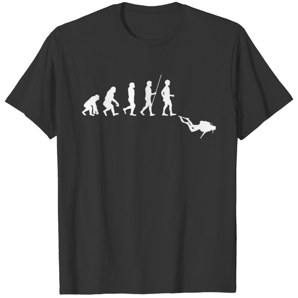 diver scuba diving evolution white T-shirt