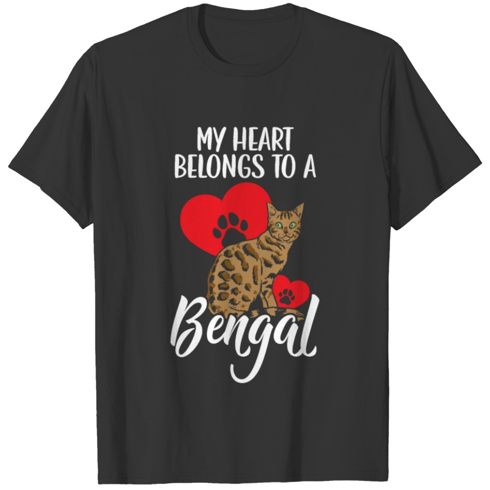 Bengal Cat Kitty Meow Leopard Skin Cashmere Pet T Shirts