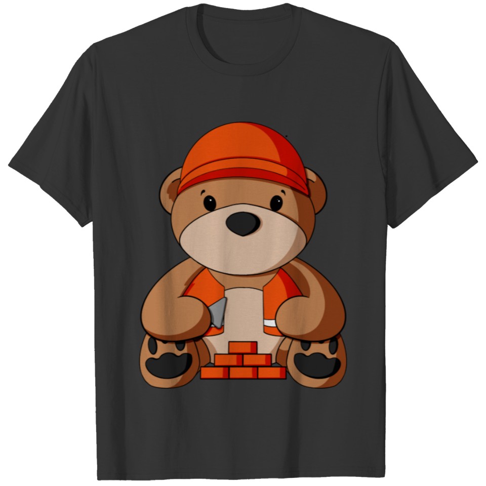Bricklayer Teddy Bear T-shirt
