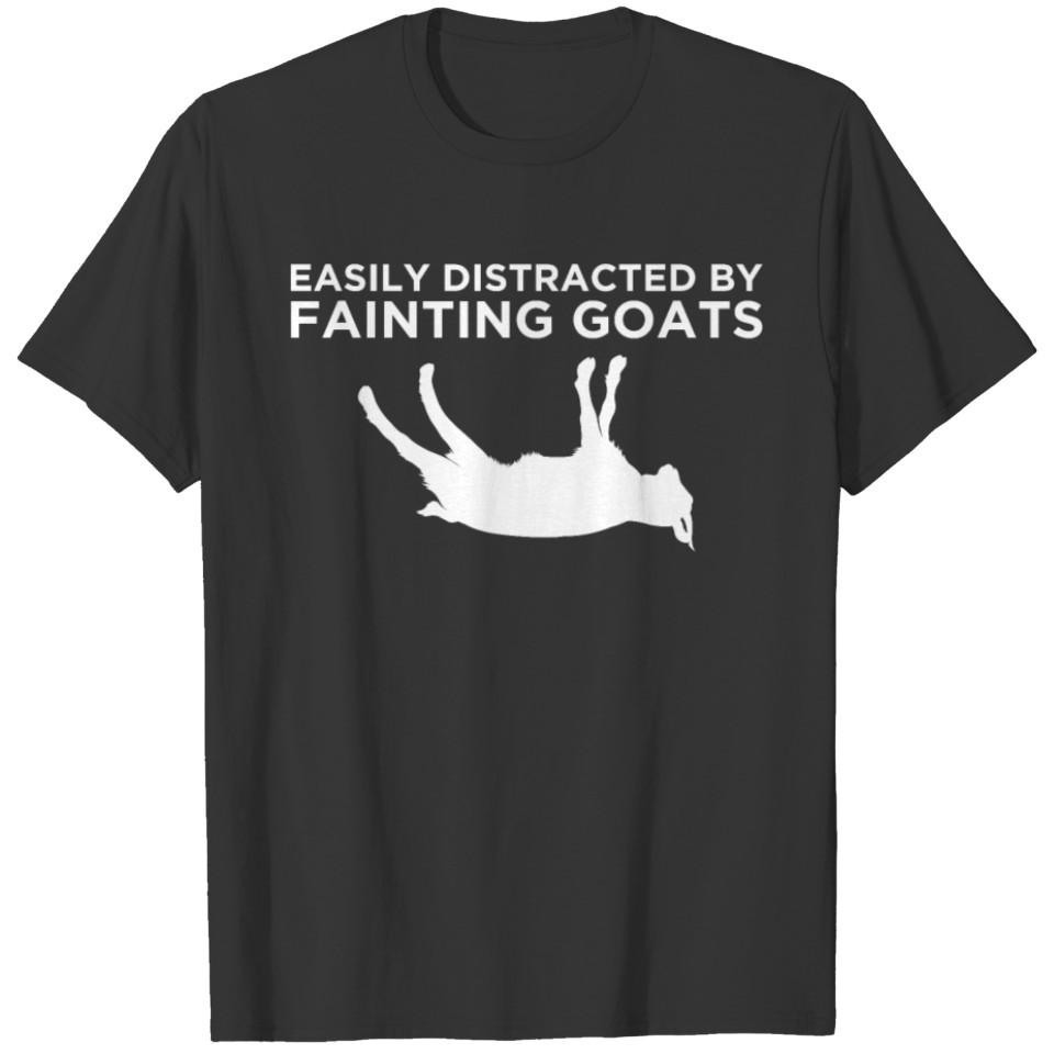 Easily Distracted Fainting Goat Owner graphic T-shirt