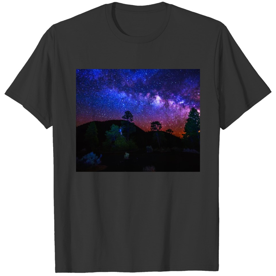 Blue Galaxy At Night T-shirt