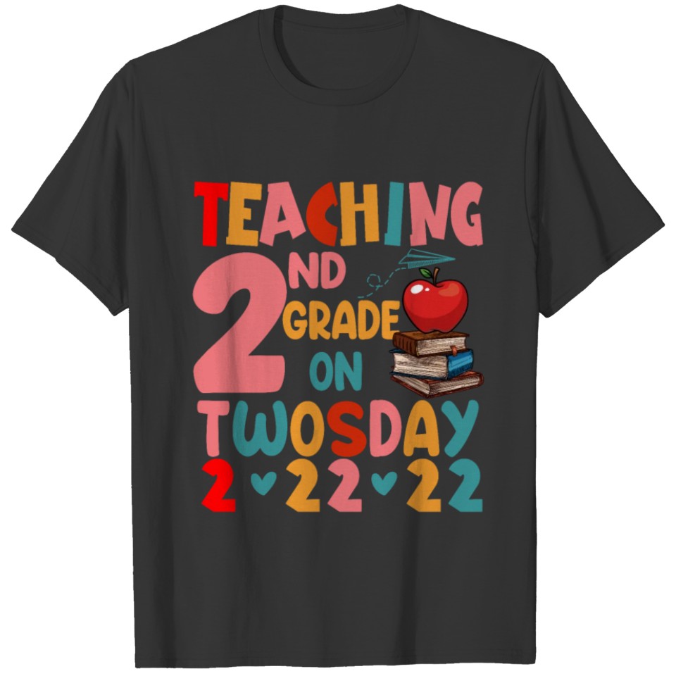 Teaching 2nd Grade on a twosday, teaching shirt T-shirt