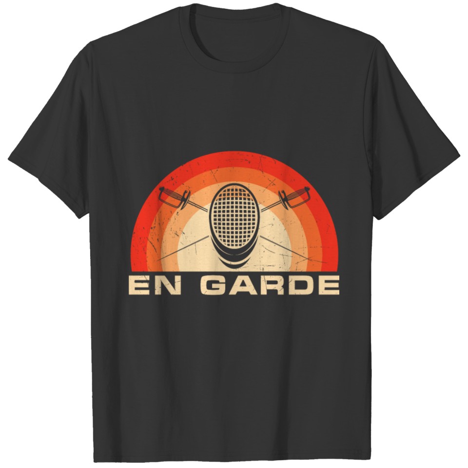 Fencing Graphic Tee – En Garde – Fencing Vintage S T-shirt
