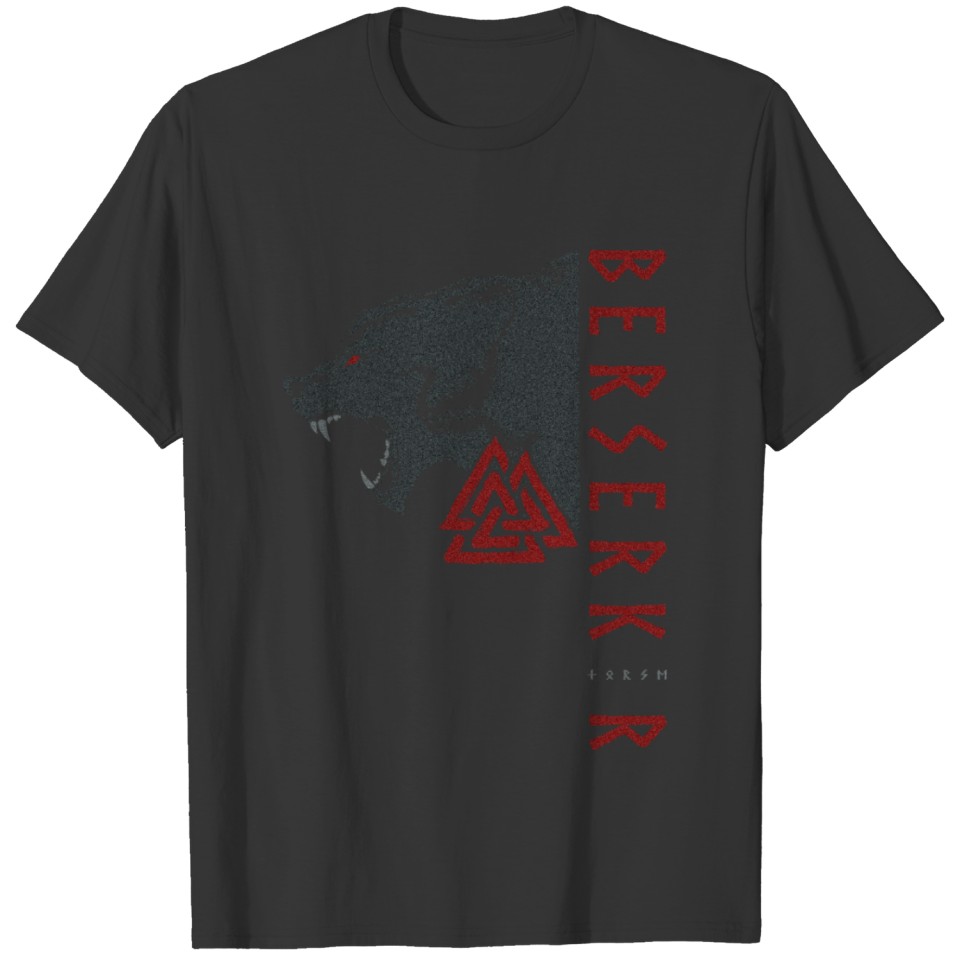 Valknut Norse Pagan Viking gift Berserkir bear T Shirts
