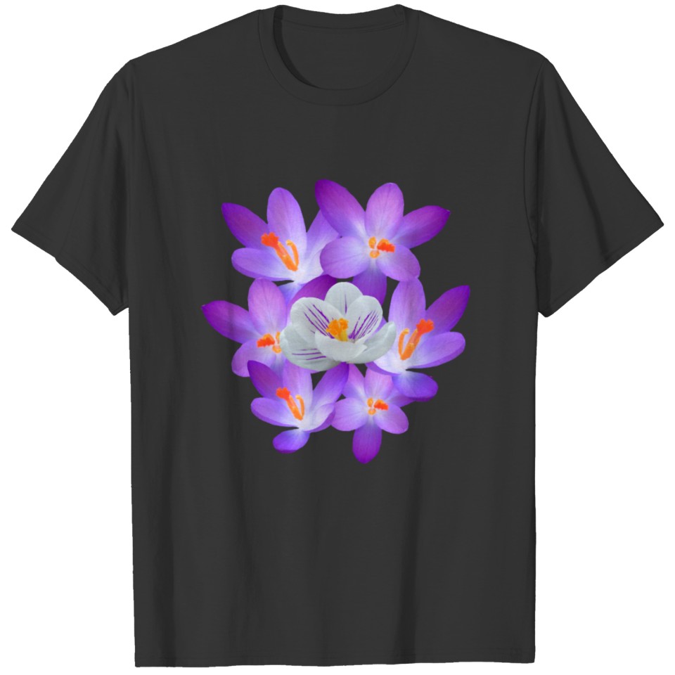 purple crocus flower violet crocuses spring flower T-shirt