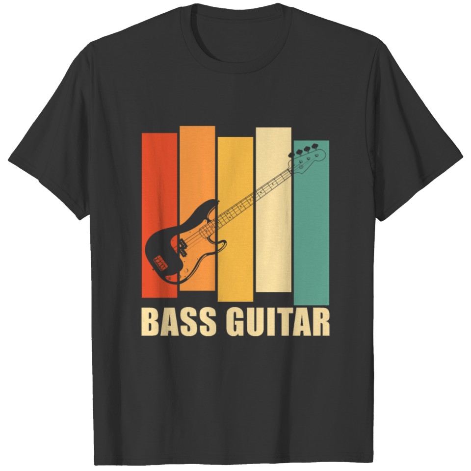 Retro Bass Guitar Player Vintage Bassist T-shirt