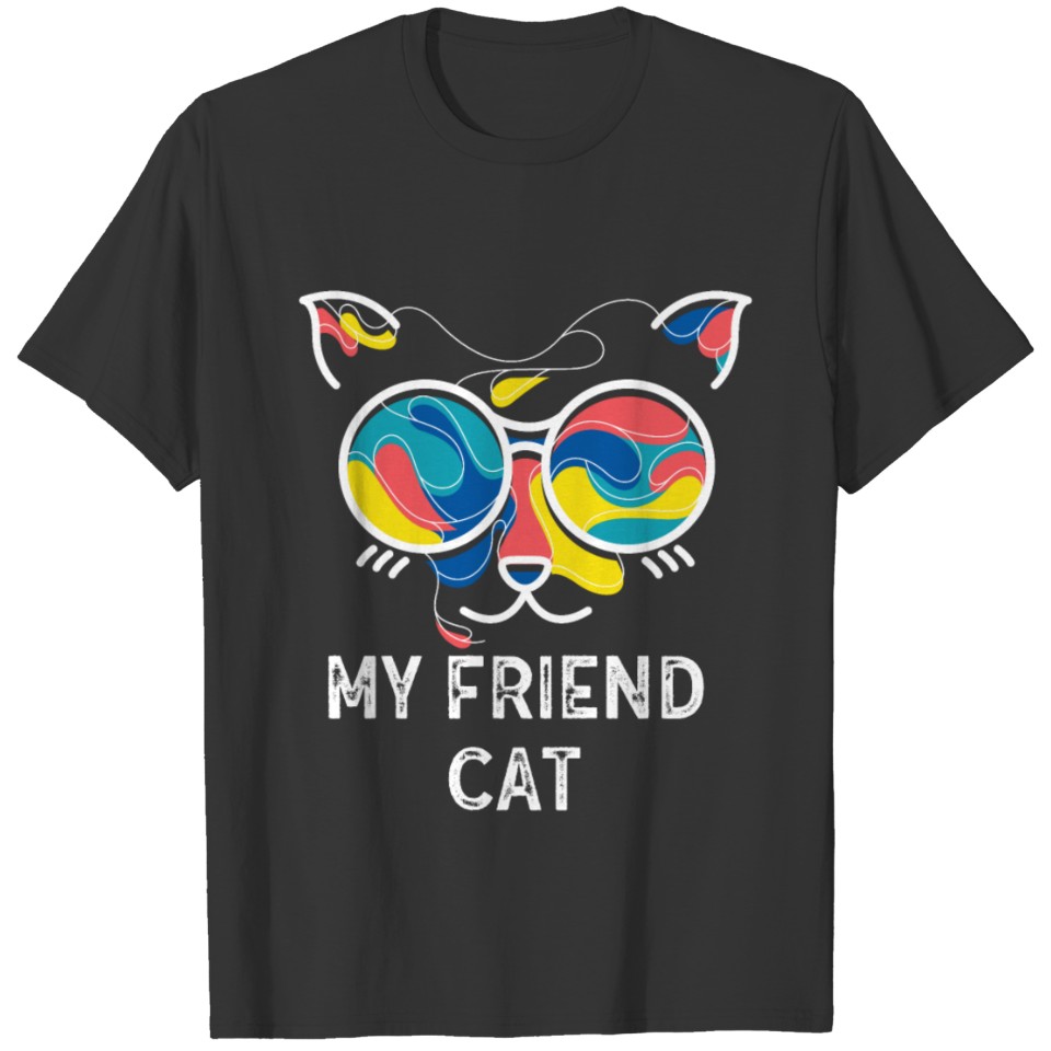 smiling friends cat T-shirt