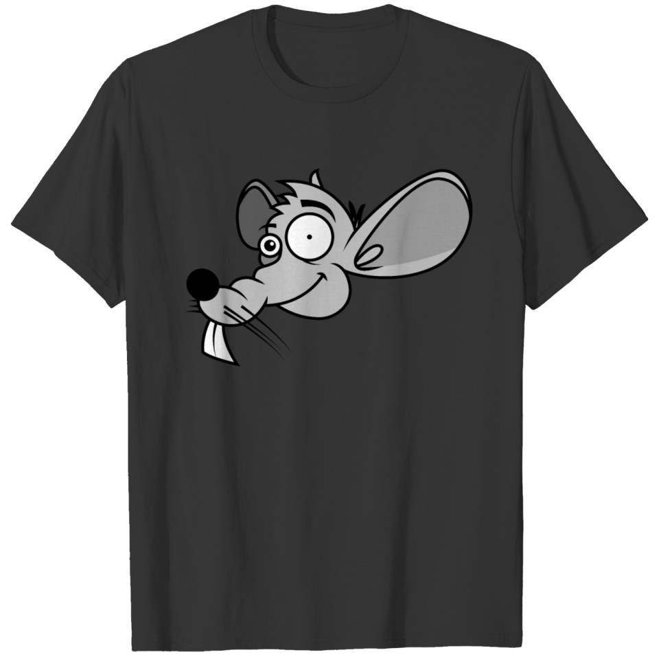 funny cartoon mouse head T-shirt