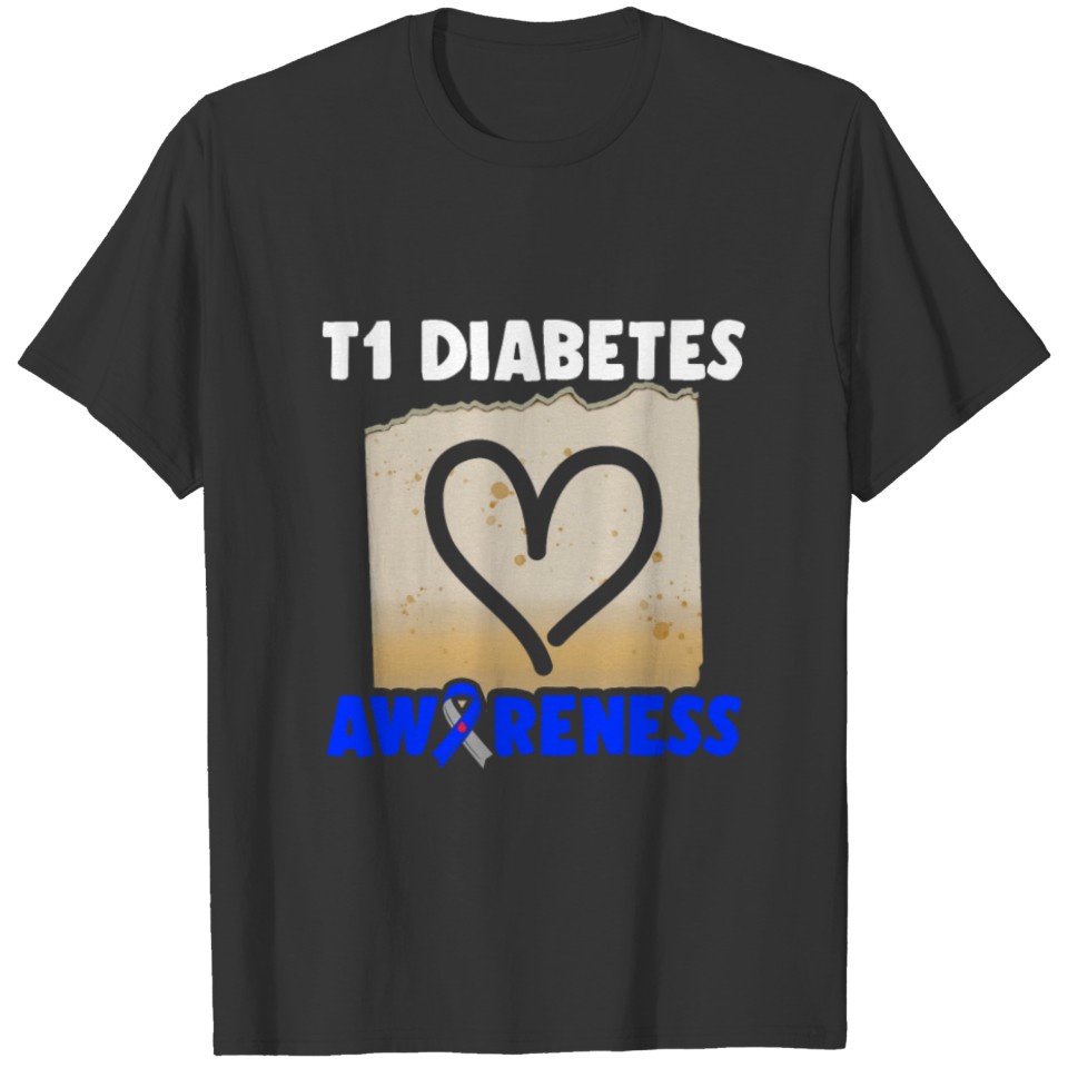 Type 1 Diabetes Awareness Studies T1D Warrior T-shirt