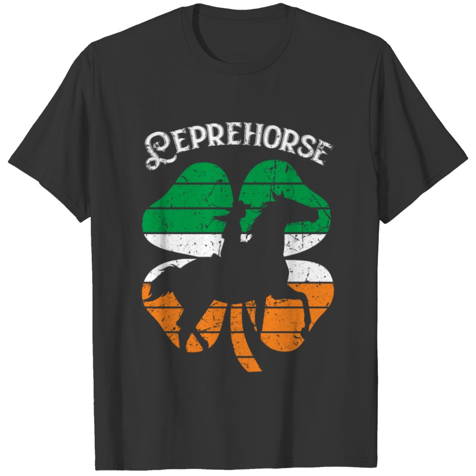 Leprehorse St Patricks Day Horse Girl T-shirt