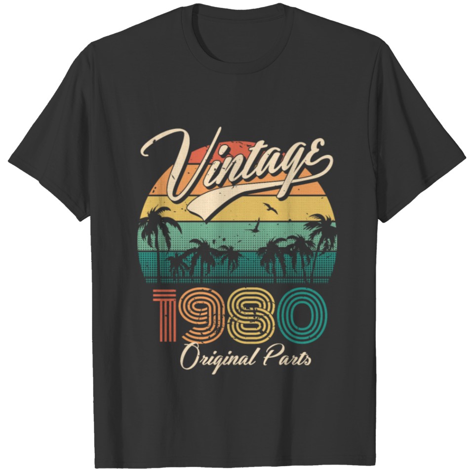 Vintage 1980 - Birthday Gift woman men Bday Gifts T-shirt