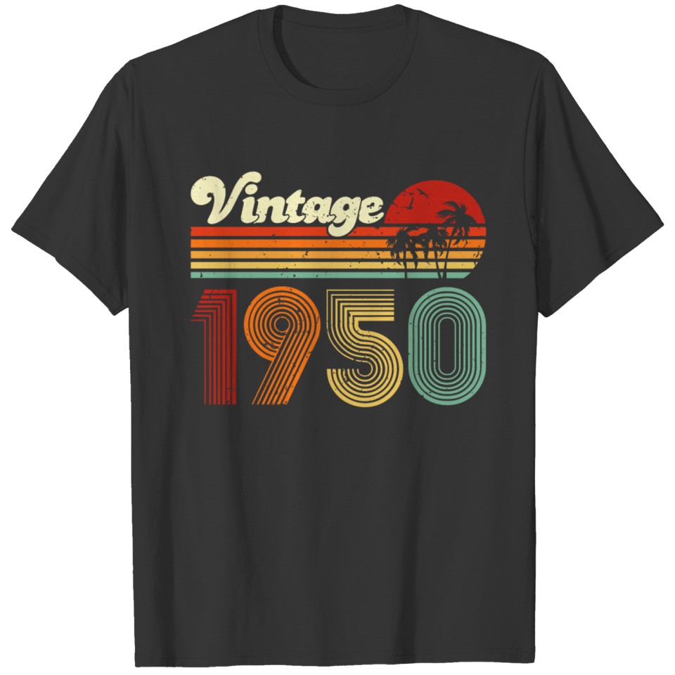 Vintage 1950 Birthday Gift Men Woman Bday Gifts T Shirts
