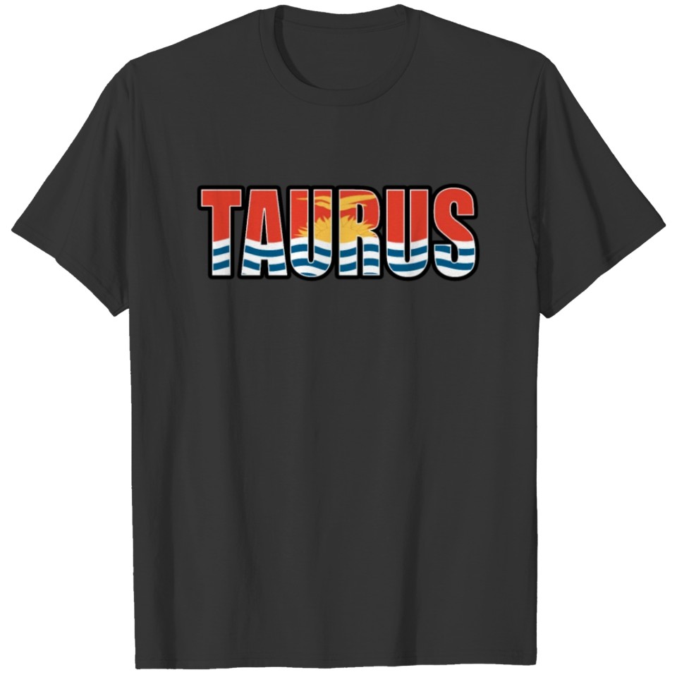Taurus Kiribati Horoscope Heritage DNA Flag T-shirt