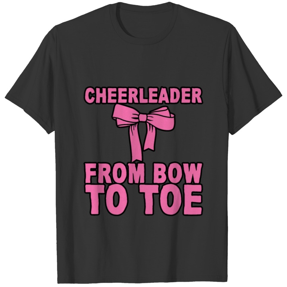 Cheerleader From Bow To Toe T-shirt