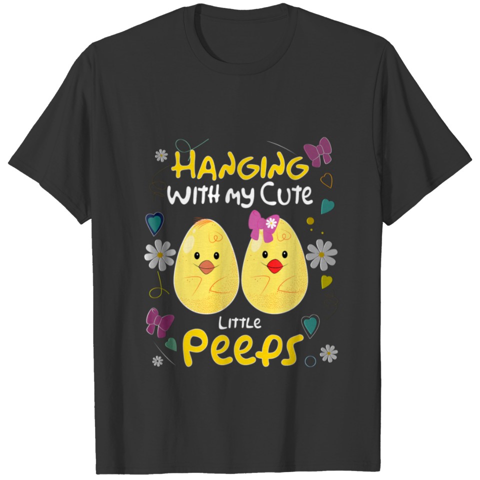 Teacher Easter For Teachers Hanging Little Peeps T-shirt