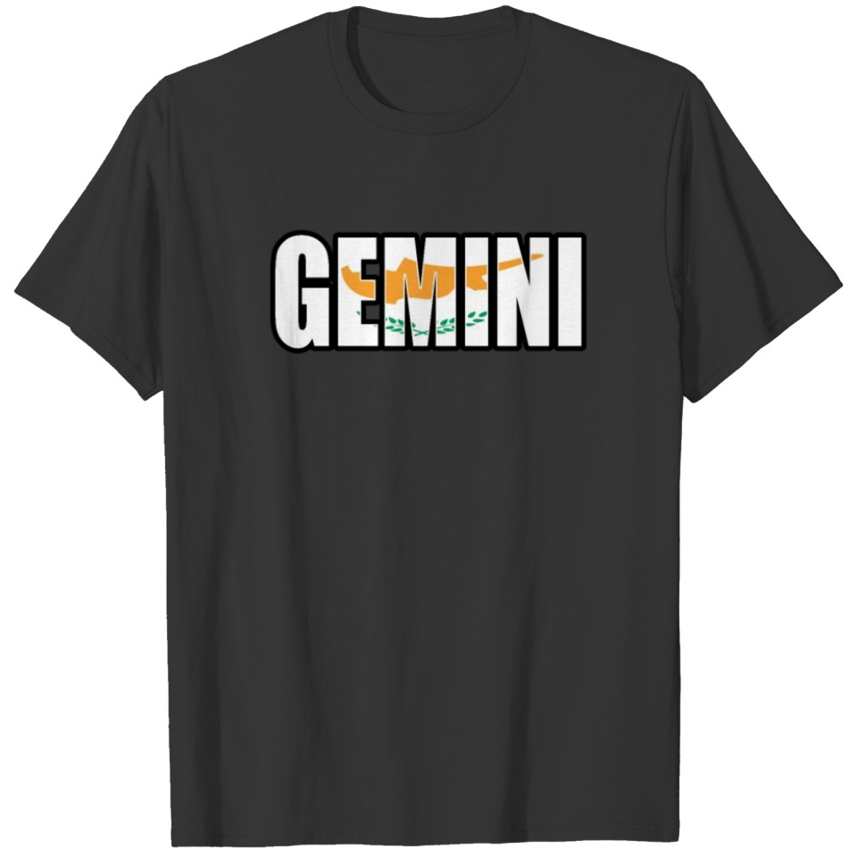 Gemini Cypriot Horoscope Heritage DNA Flag T-shirt