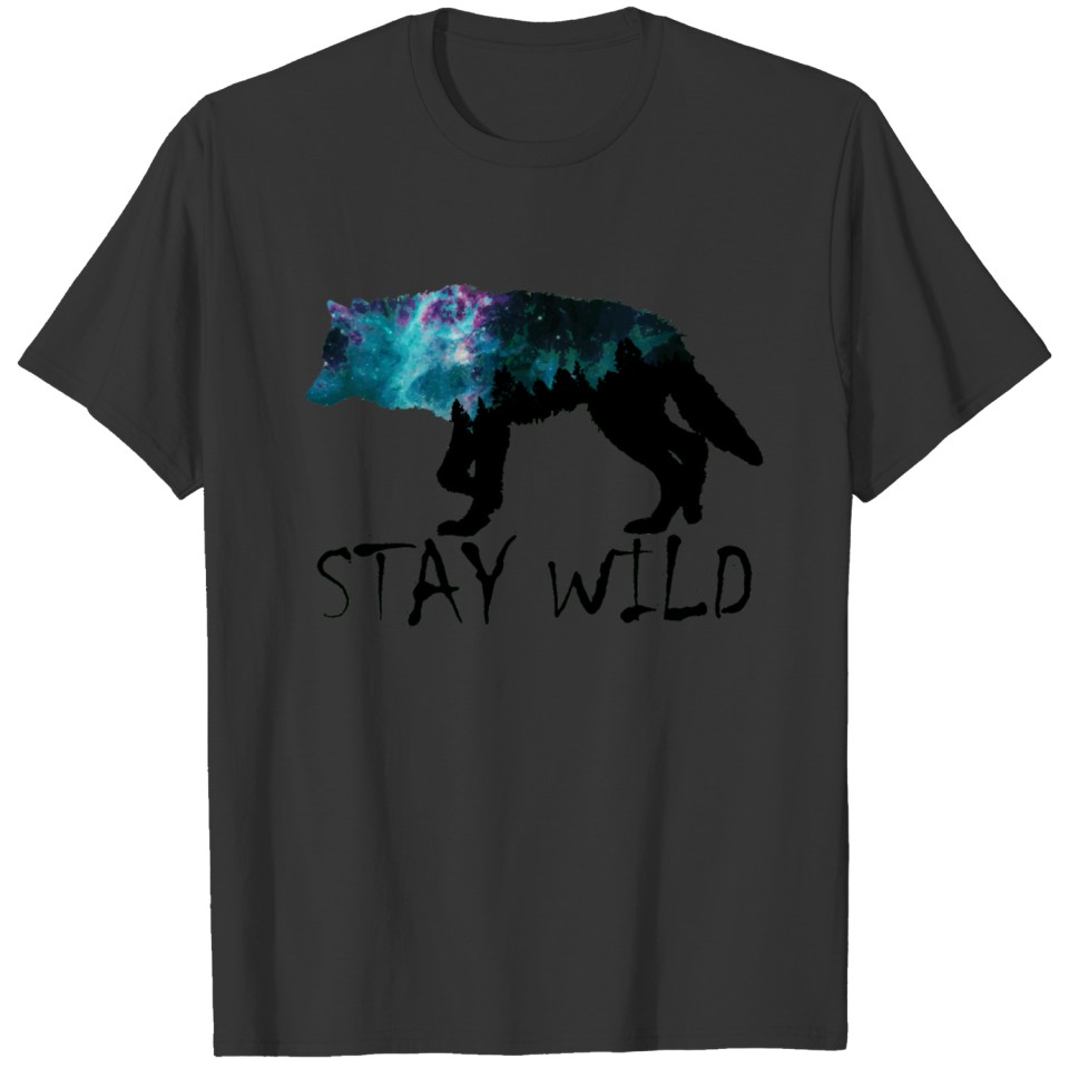 Galaxy Wolf - Stay Wild Alternate T-shirt