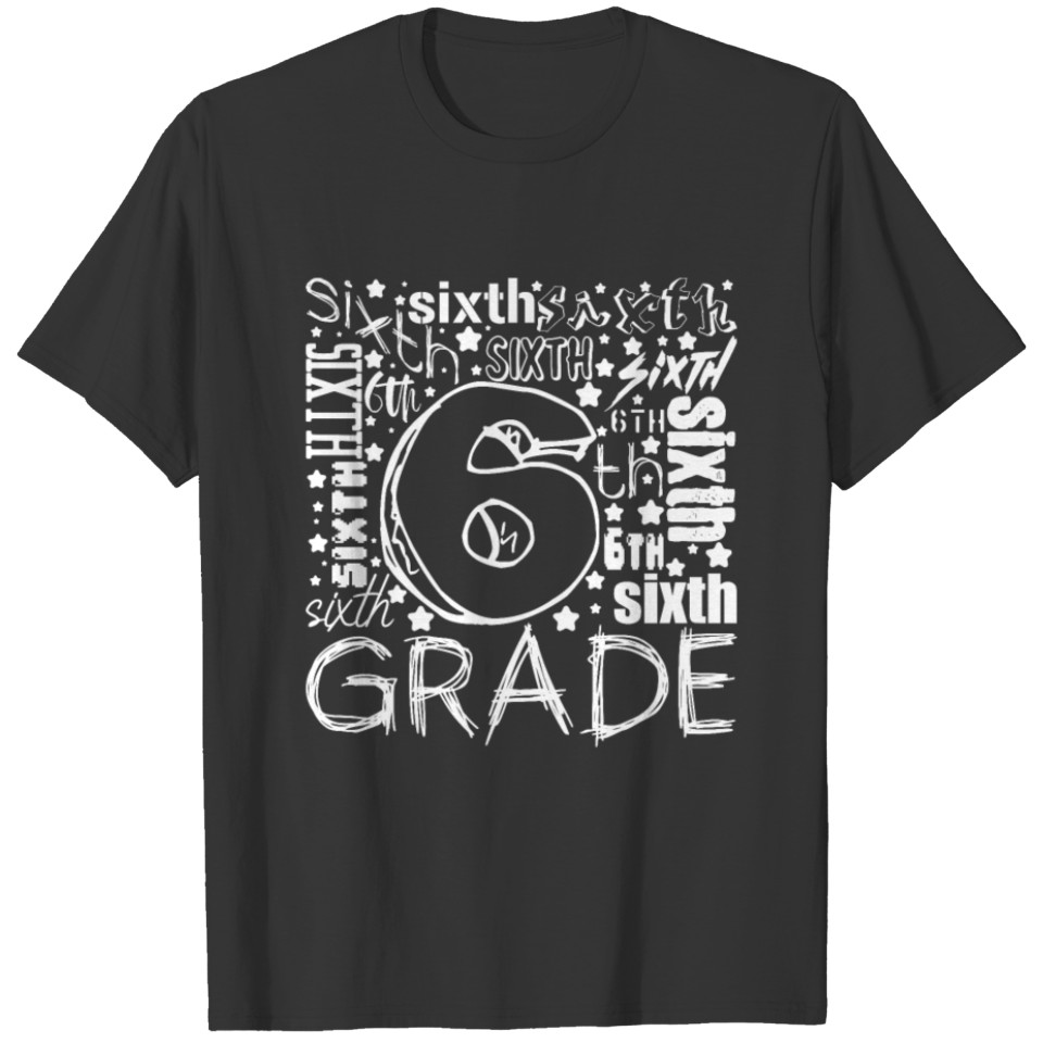 Sixth Grade Doodle Back To School Student Teacher T Shirts