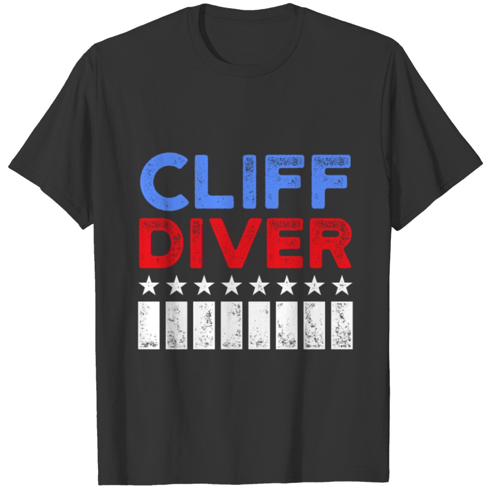 Cliff Diving Lover Lesson US Cliff Jumping Diver T-shirt