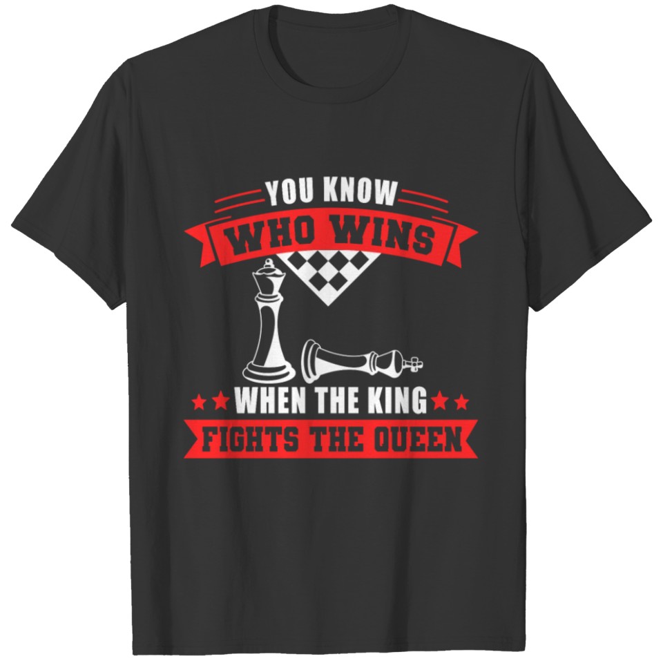 Chess Player King And Queen Pieces T-shirt
